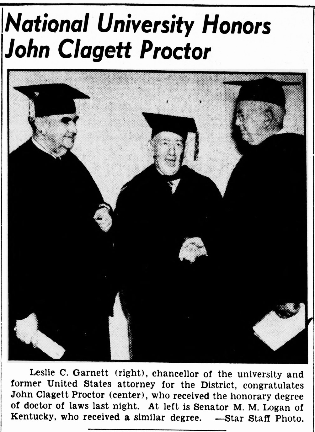 John Clagett Proctor recieves Honorary Doctorate