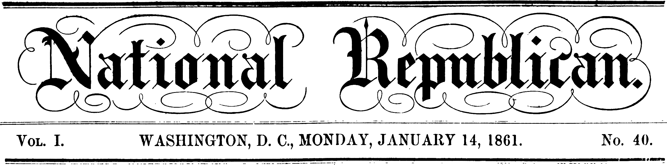 The National Republican,  Jan. 14, 1861.